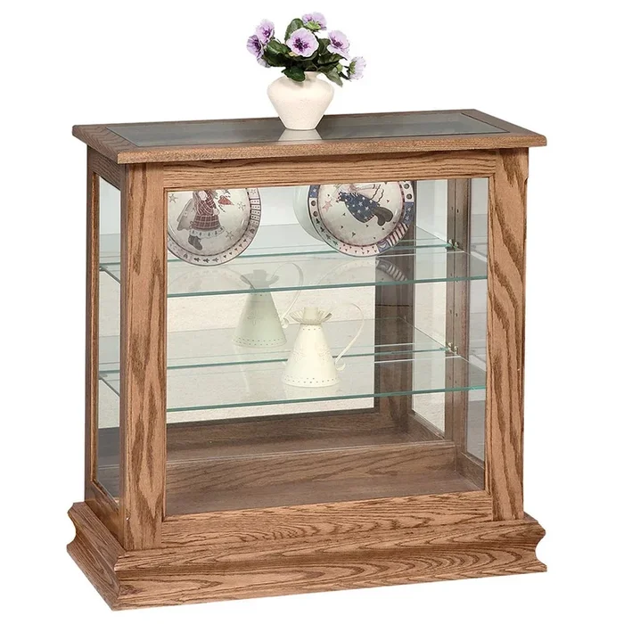 Amish Mesena Sliding Door Curio Console
