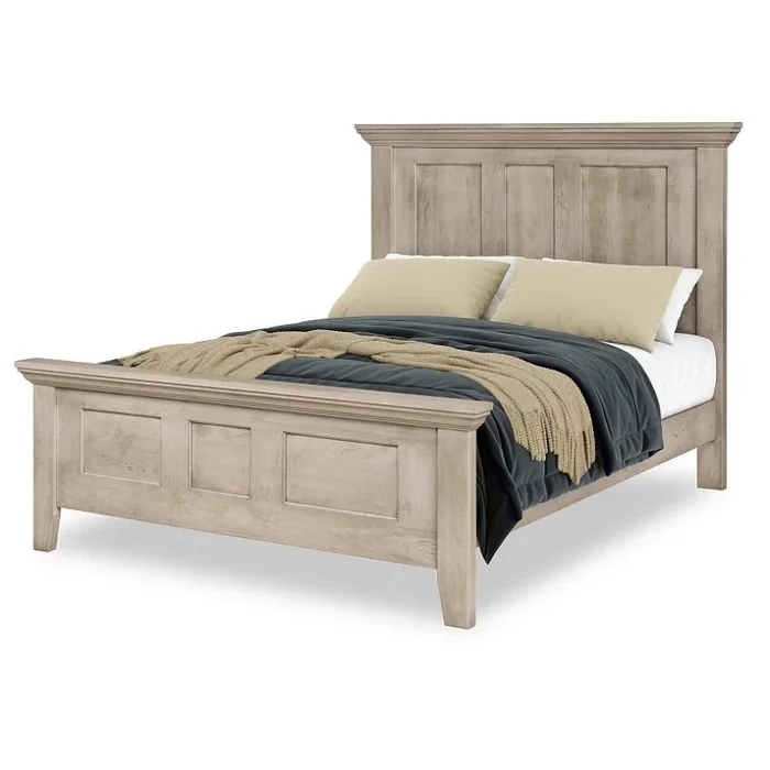 Amish Mockingway Solid Cherry Wood Panel Bed – Quick Ship