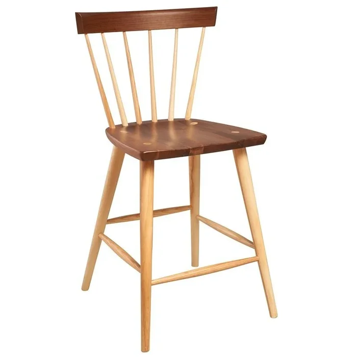 Amish Modern Farmhouse Straight Back Windsor Counter and Bar Stool