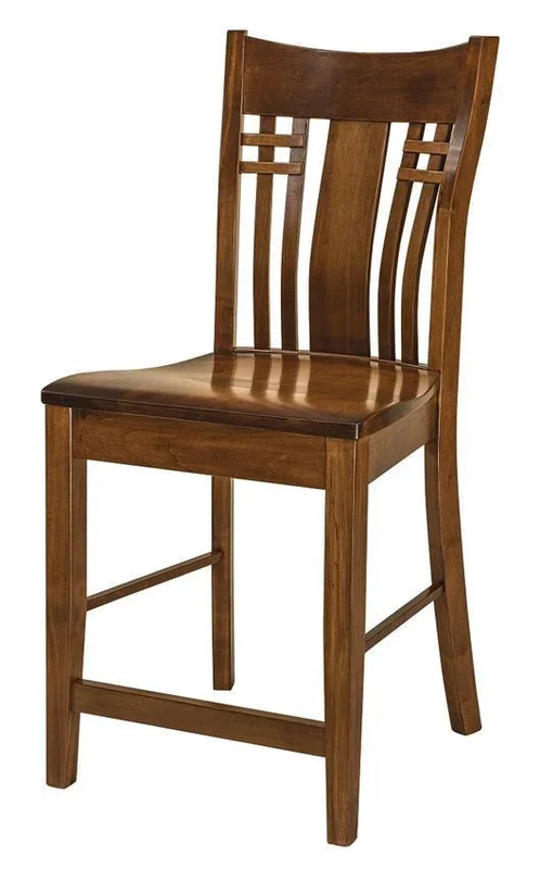 Amish Mountain Creek Mission Solid Wood Counter and Bar Stool