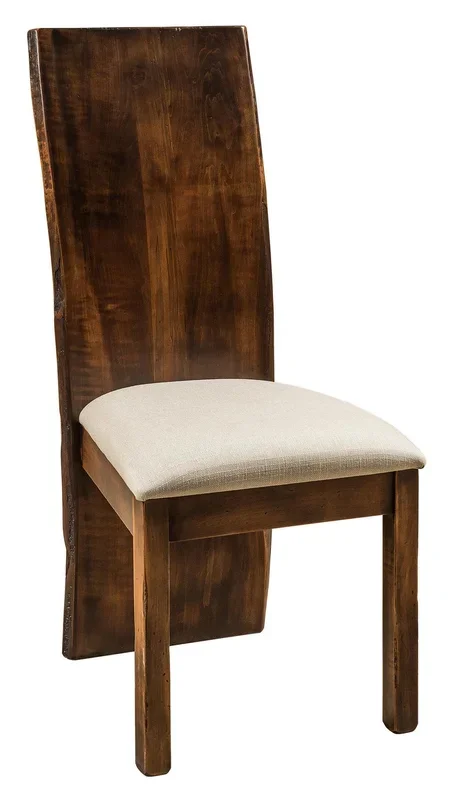 Amish Oculus Contemporary Dining Chair with Live Edge