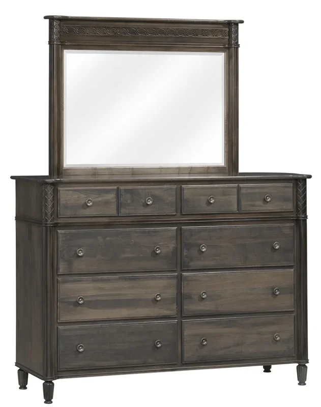 Amish Ornament High 8-Drawer Dresser
