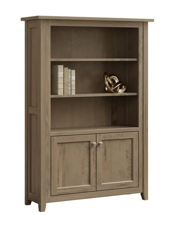 Amish Parklane Bookcase with Bottom Doors