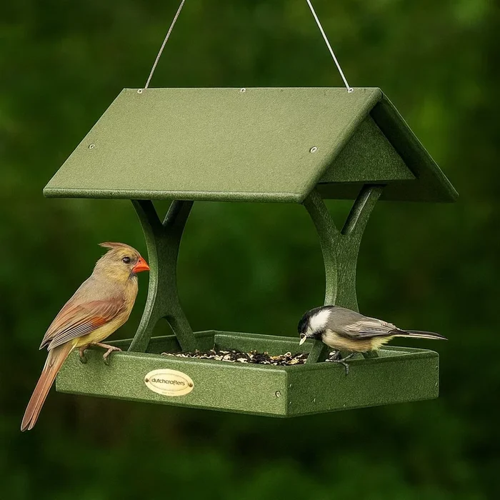 Amish Poly Fly-Thru Bird Feeder – Made in the USA