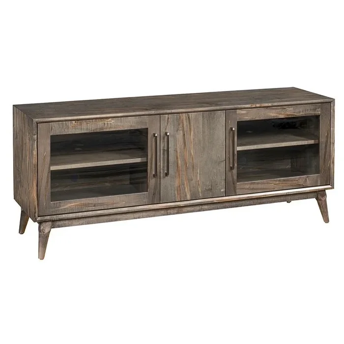 Amish Rebel 60” Entertainment Console with Glass Doors