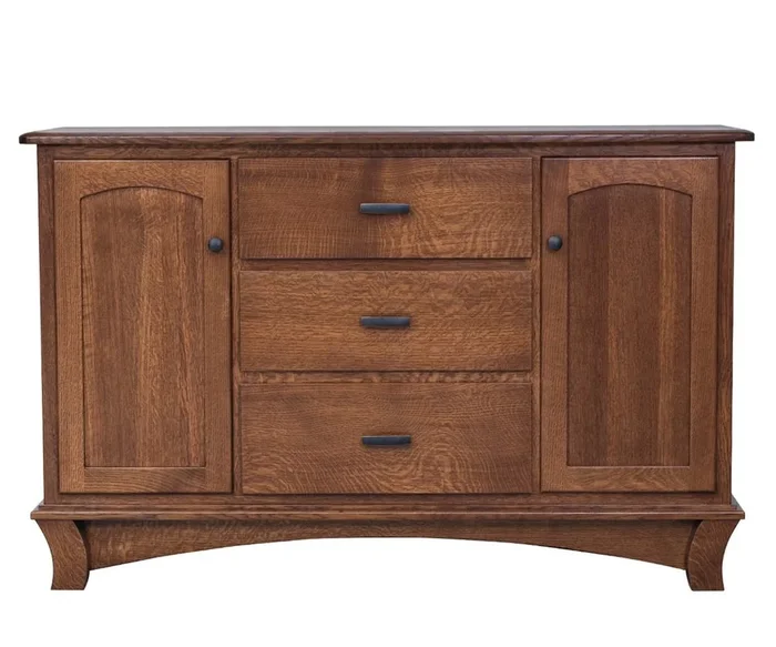 Amish Rustic Charm 60″ Solid Wood Sideboard with 3 Drawers