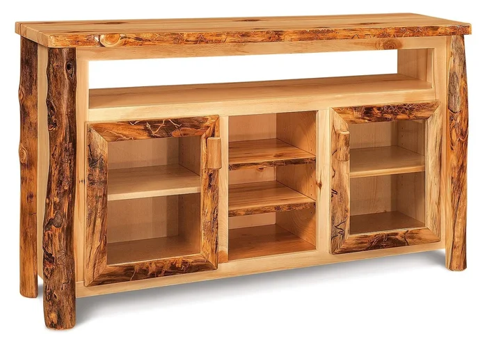 Amish Rustic Log 60″ TV Cabinet