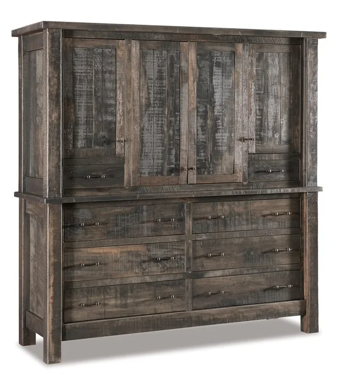 Amish Rustic Wood Dutton 2-Piece Mule Chest