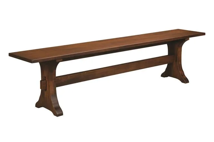 Amish Sawyer River Trestle Dining Bench