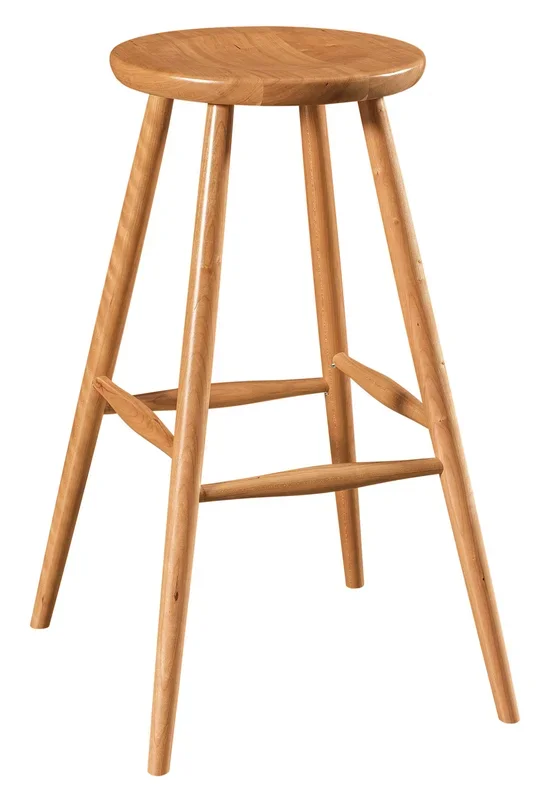 Amish Solid Wood Custom Backless Stool