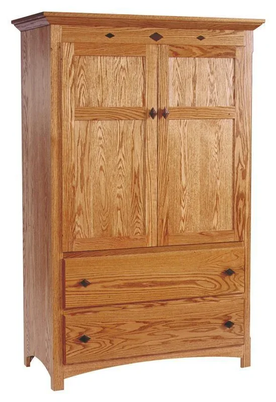 Amish Solid Wood Devonport Mission Armoire