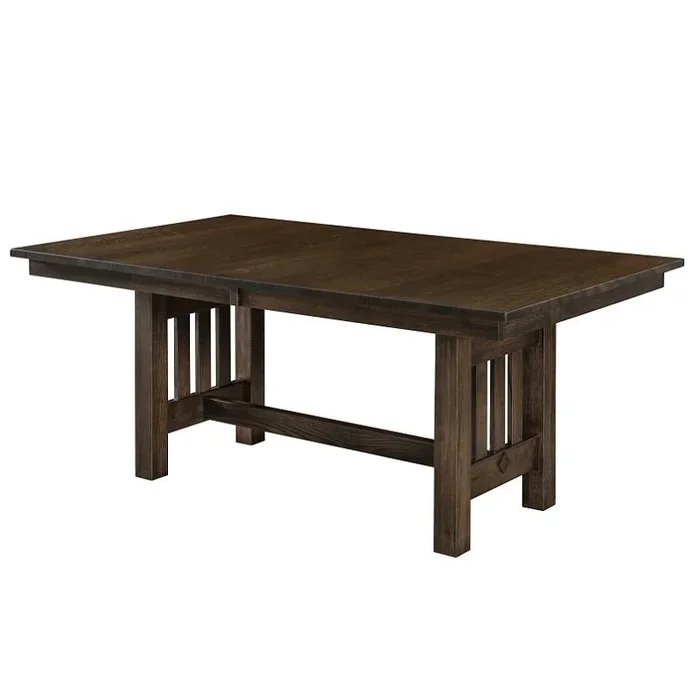 Amish Solid Wood Granbury Trestle Dining Table