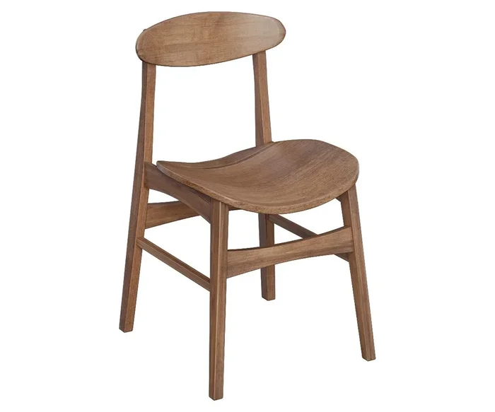 Amish Solid Wood Lake View Mid-Century Modern Dining Chair