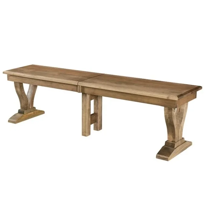 Amish Solid Wood Manhattan Dining Bench