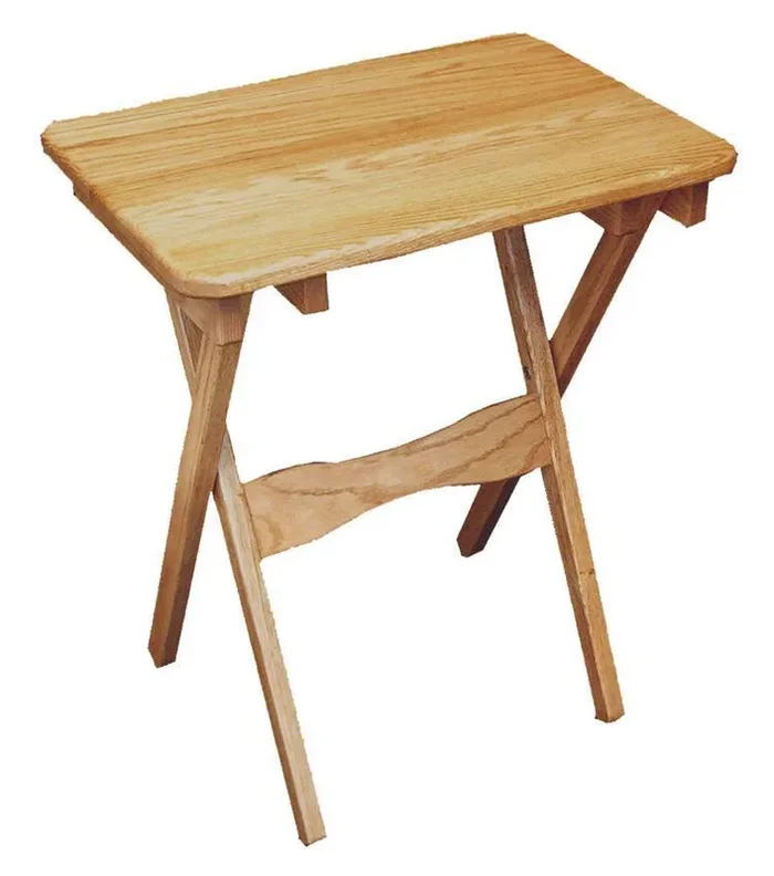 Amish Solid Wood Space Saving Folding TV Tray Table