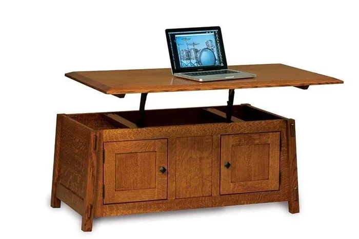 Amish Spark Mission Lift Top Coffee Table with Doors