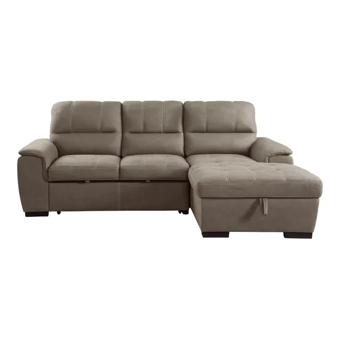 Andes 2 Piece Sectional with Pull-out Bed with Hidden Storage