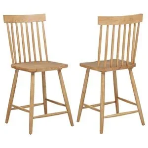 Andrews Windsor Counter Height Dining Side Chair Light Ash (set of 2)
