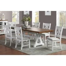 Angie White Formal Dining Table Set