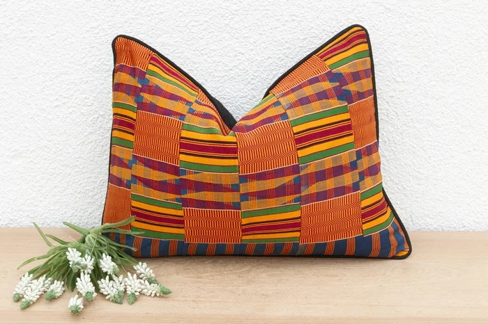 Anidaso Vintage African Kente Pillow Cover