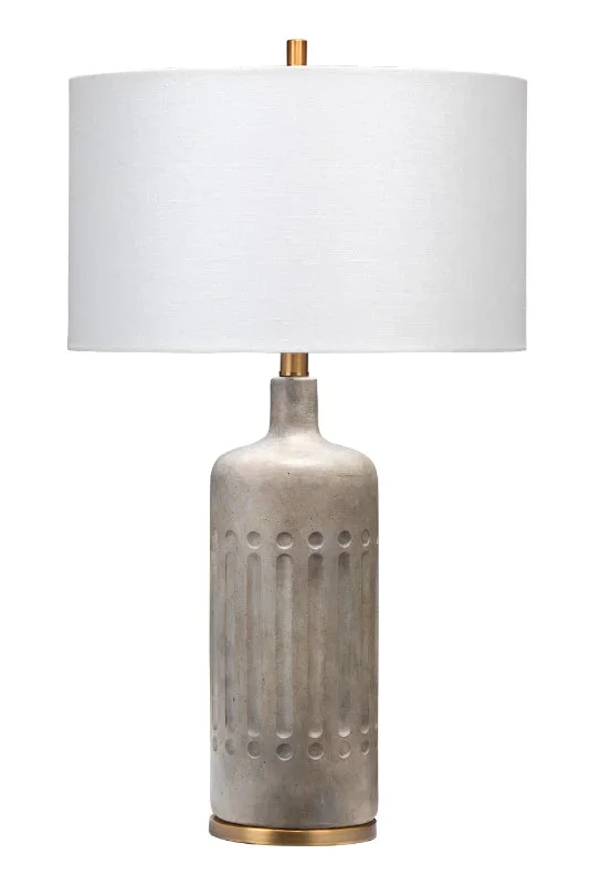 Annex Cement Table Lamp with Linen Shade