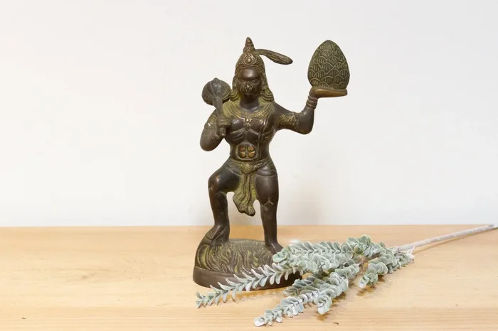 Antique Bronze Indian Hanuman Statue