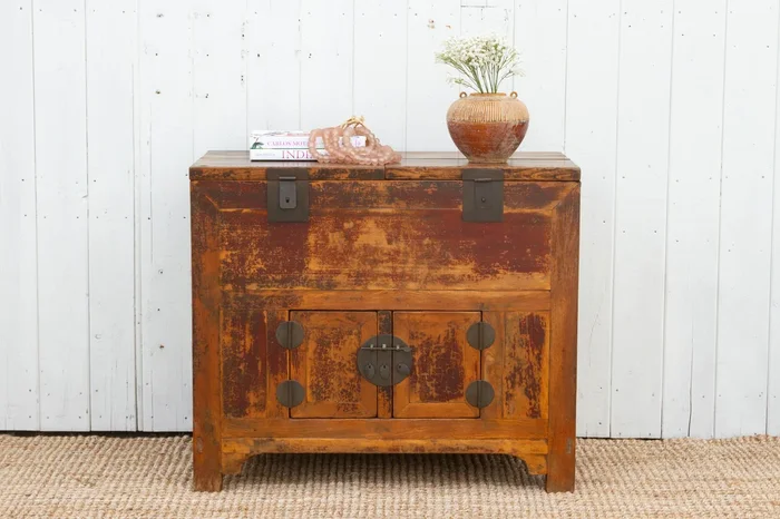 Antique Country Elm Money Cabinet (Trade)