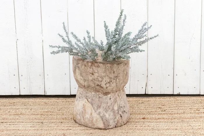 Antique Farmhouse Teak Grinder Pot (Trade)