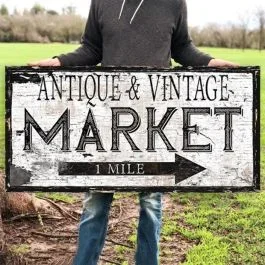 Antique Market Canvas Wall Art