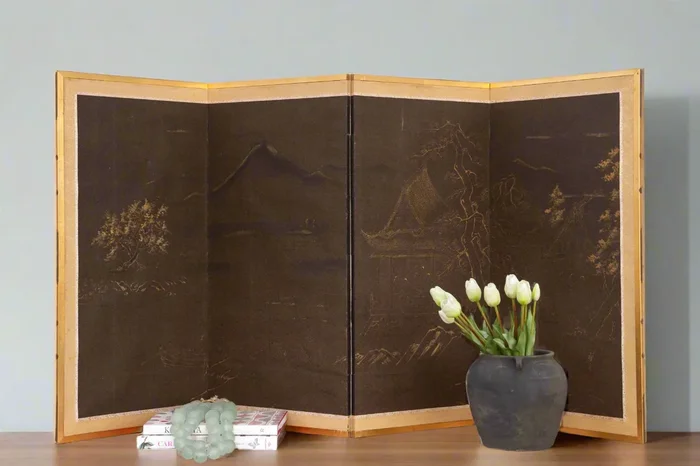 Antique Moonlight Majesty Japanese Screen (Trade)