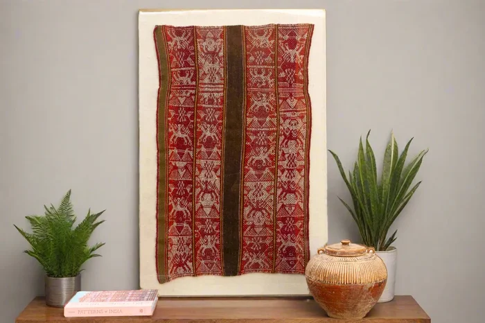 Antique Peruvian Cuzco Tapestry, Framed