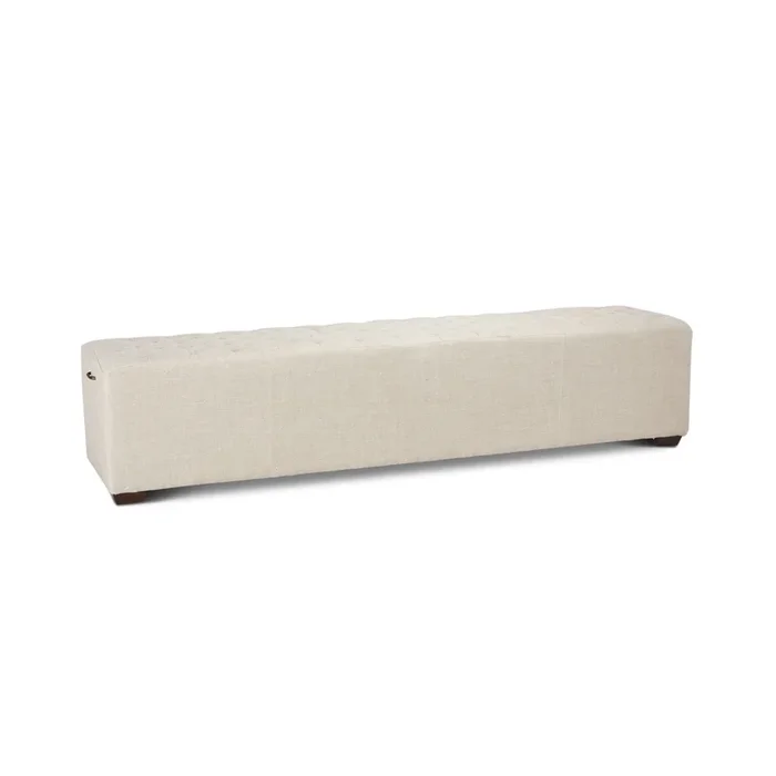 Arabella 59″ Bench in Beige Linen
