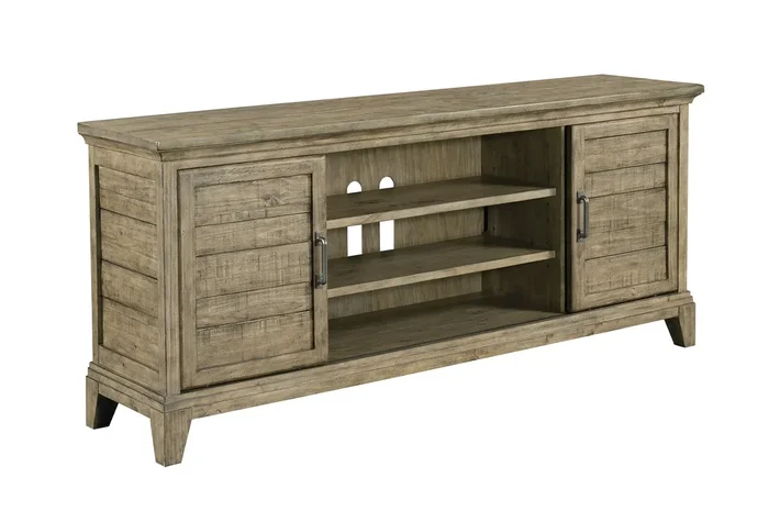Arden Entertainment Console with Sliding Doors and Built-In Electrical Outlet