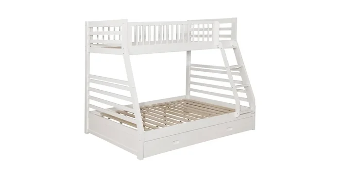 Ashton 2-drawer Wood Twin Over Full Bunk Bed White