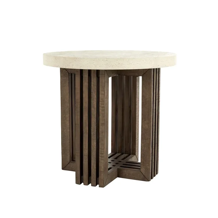 Aspen Reclaimed Pine 26″ Round End Table