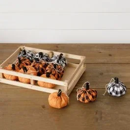 Assorted Decorative Patterned Pumpkins Set of 12