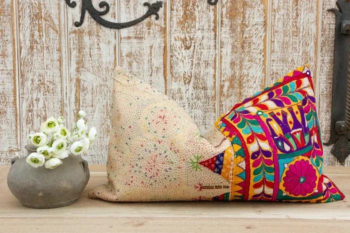 Aung Antique Tribal Grain Sack Pillow
