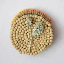 Autumn Hues Felt Ball Trivet Set of 4