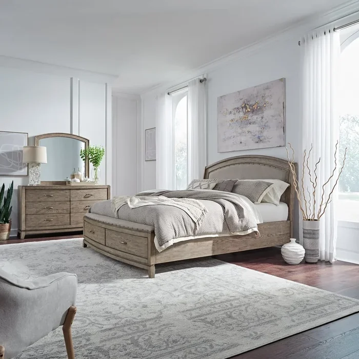 Avalon 3-Piece King Upholstered Storage Bedroom Set
