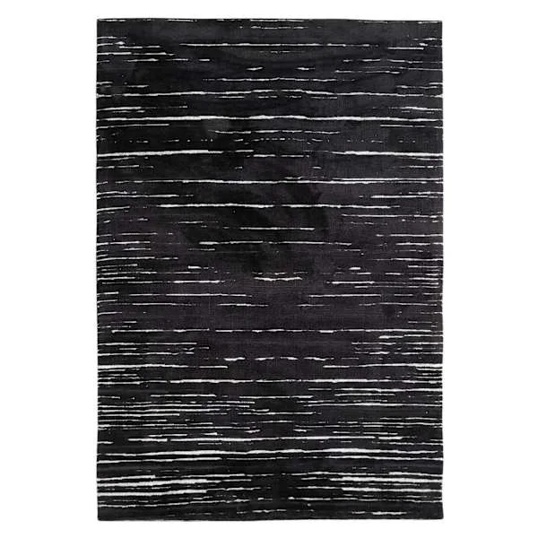 (B688) Ridgefield Black Patterned Area Rug, 8×10