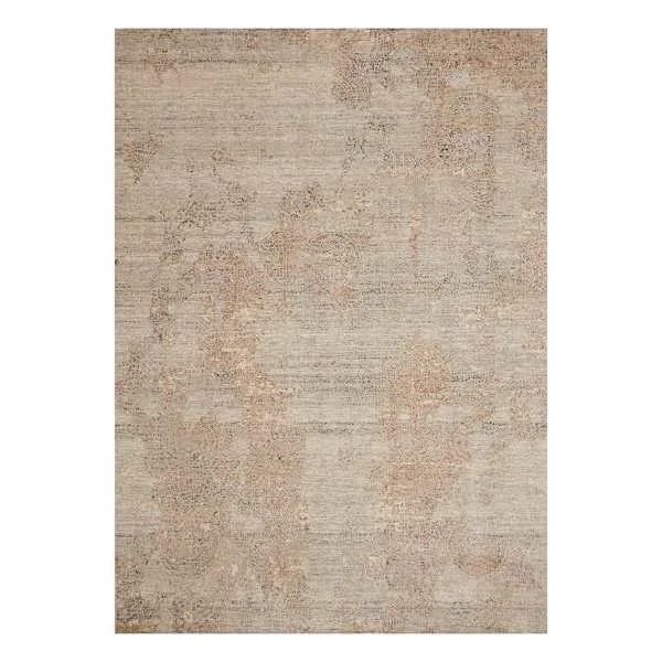 (B764) Kari Taupe & Rust Area Rug, 8×10