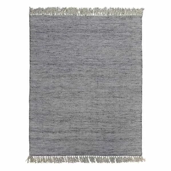 (B799) Crosby St. Grey Herringbone Area Rug, 8×10
