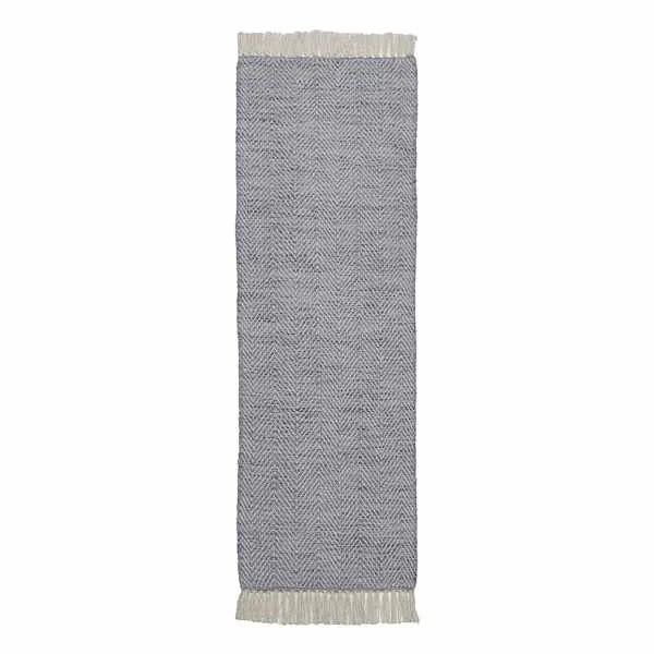 (B799) Crosby St. Grey Herringbone Runner, 2×6