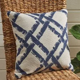 Bamboo Print Square Throw Pillow