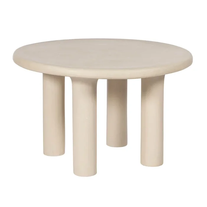 Barbara Cream Textured Indoor / Outdoor 47″ Round Dining Table