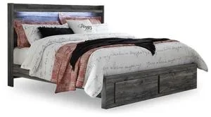 Baystorm King Panel Bed With 2 Storage Drawers