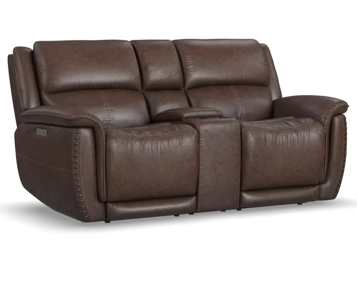 Beau Power Reclining Console Loveseat