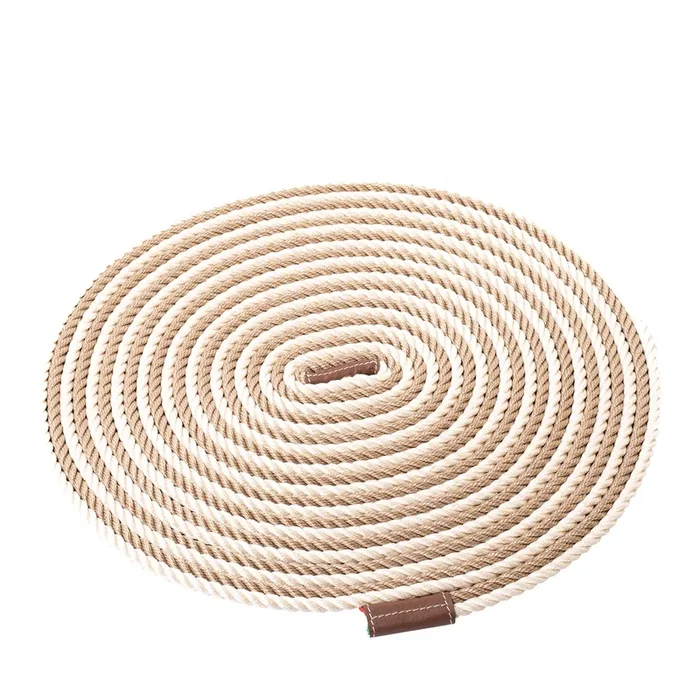 Beige & White Coiled Rope Table Mat