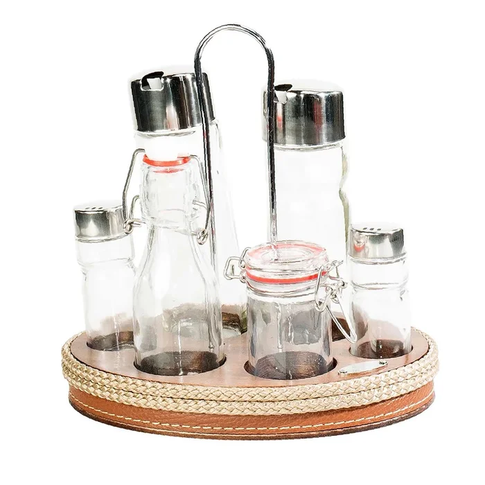 Beige 6-Piece Cruet Set