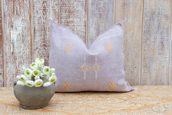 Belle Moroccan Silk Rug Pillow